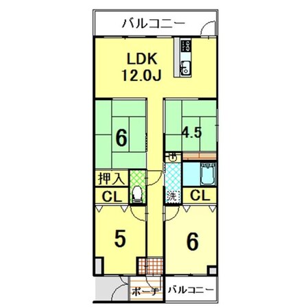 マイシティおおさか４番館の物件間取画像